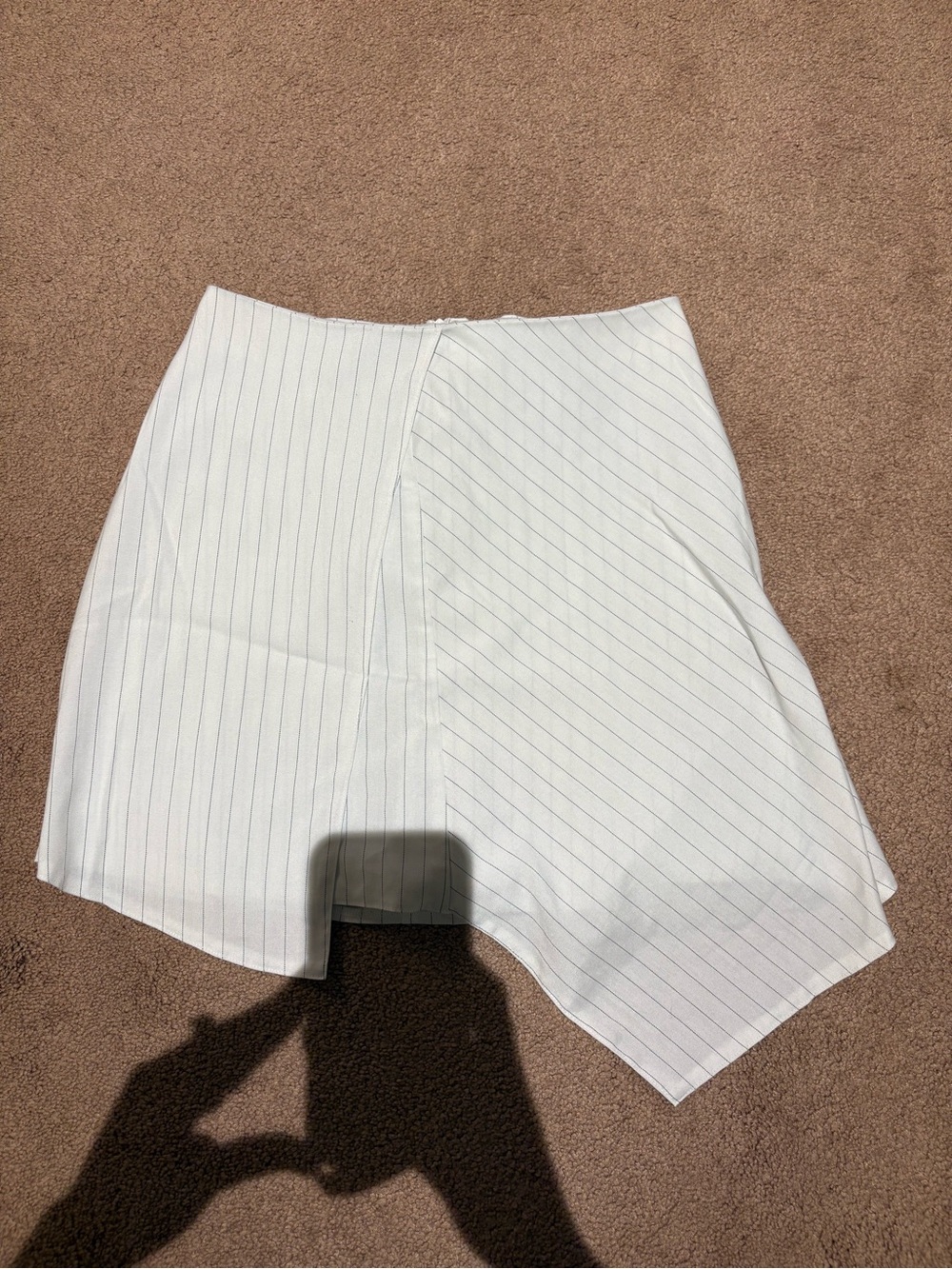 Active USA White Pinstripe Asymmetrical Skirt size medium